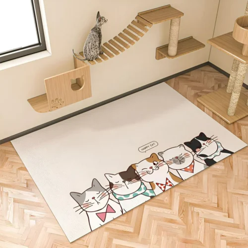 Cute Mat Waterproof Quick-Drying No-Wash Pet Floor Mat